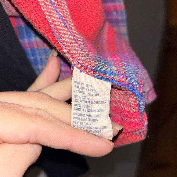 American Eagle Favorite Fit Plaid Flannel Shirt Medium 100% Cotton - Picture 5 of 9